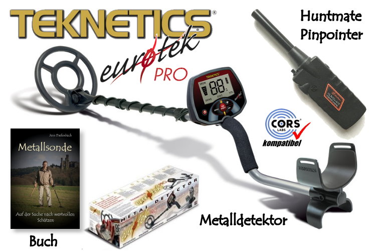 Teknetics Eurotek PRO (LTE) Metalldetektor Ausrüstungspaket